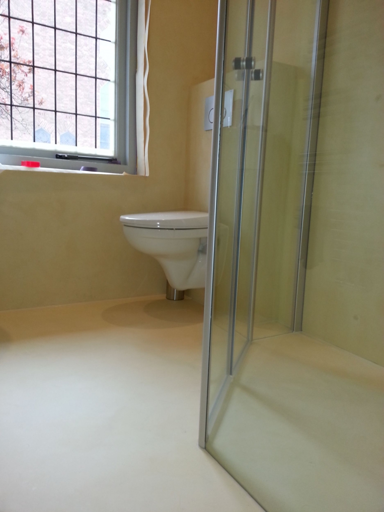 Microcement vloer badkamer